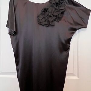 Black silk party dress size 12